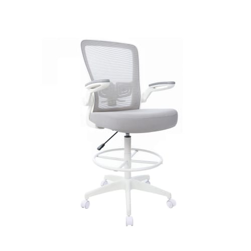 Boss Deluxe Ergonomic Drafting Chair, Gray
